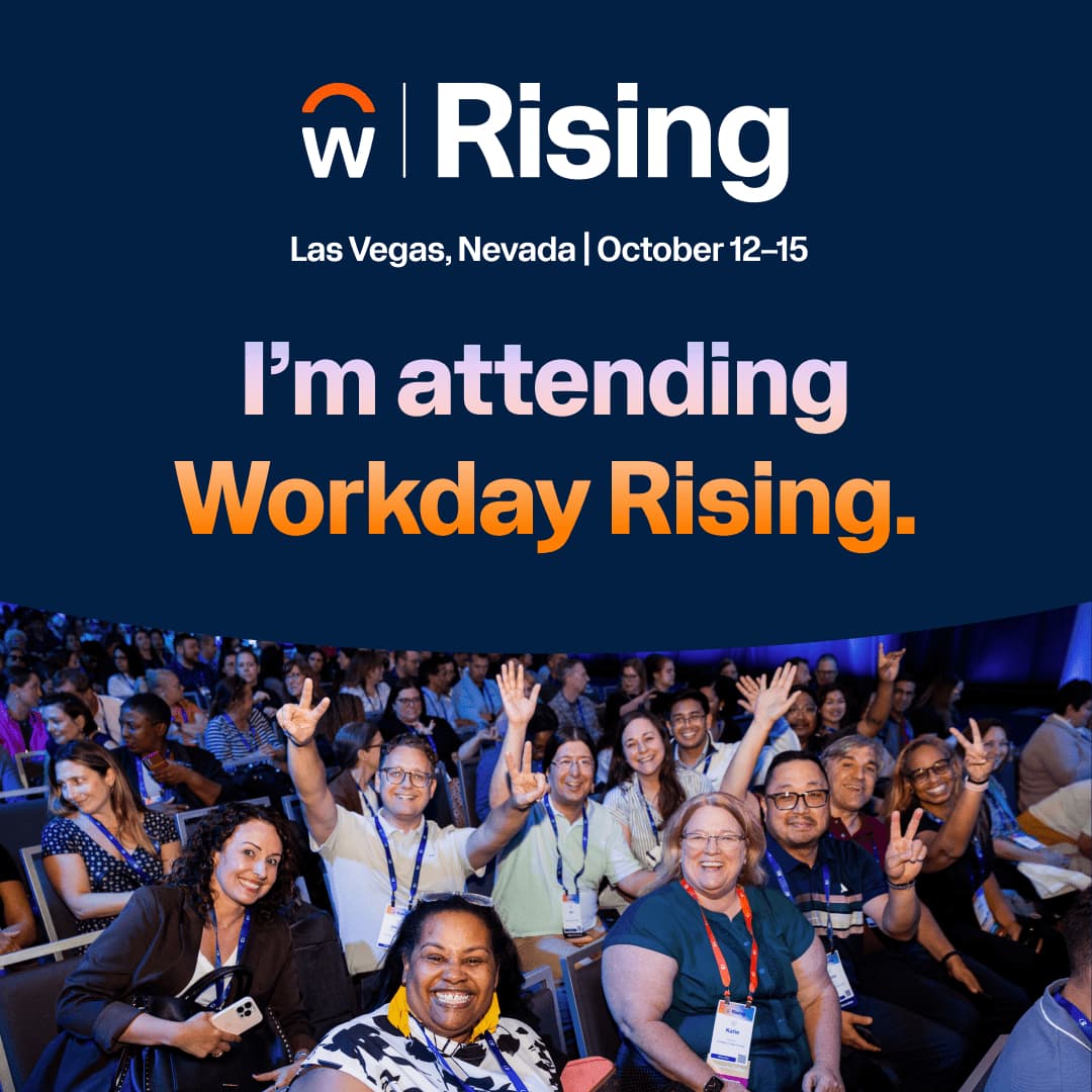 I'm attending Workday Rising — Las Vegas, October 12–15